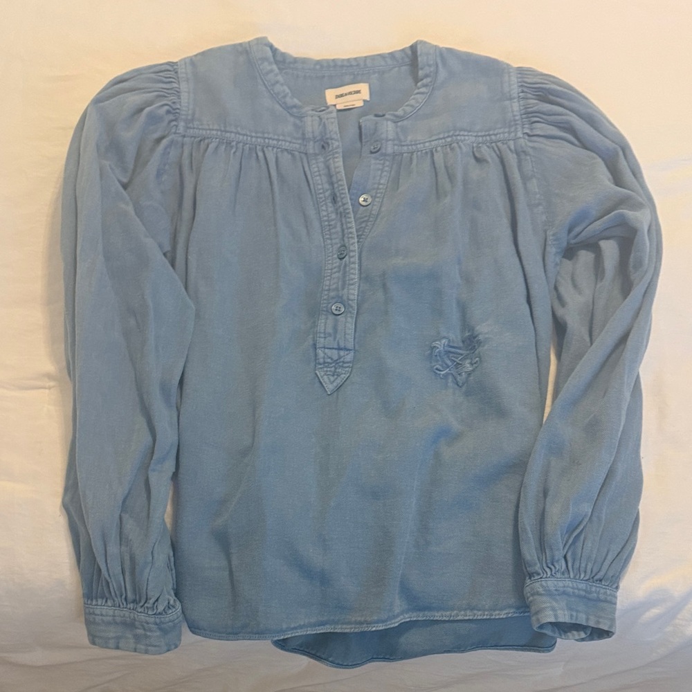 Zadig & Voltaire adorable soft denim look blouse
